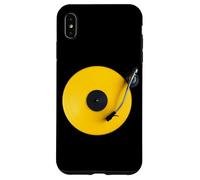 Disco in vinile giallo, vinile retrò design, platino DJ, pop Custodia per iPhone XS Max
