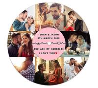 Disco in vinile personalizzato personalizzato con collage di foto con codice canzone Spotfy, fino a 8 immagini, dischi in vinile personalizzati da parete, regalo per anniversario e matrimonio
