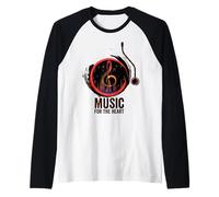 Disco in Vinile retrò Music for The Heart Maglia con Maniche Raglan