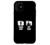 Disco Jockey divertente con scritta in inglese "Your Dad My Dad Daughter Son DJ" Custodia per iPhone 11