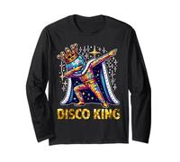 Disco King Costume 70s 80s Dance Parties Disco Man Dabbing Maglia a Manica