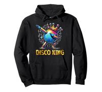 Disco King Costume 70s Dance Parties LED Disco Light Dabbing Felpa con Cappuccio