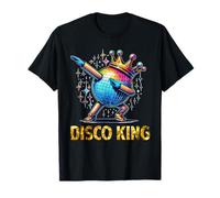 Disco King Costume 70s Dance Parties LED Disco Light Dabbing Maglietta