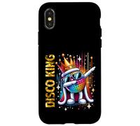 Disco King Vintage 70s 80s Dance Parties Disco Ball Dabbing Custodia per iPhone X/XS