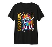 Disco King Vintage 70s 80s Dance Parties Disco Ball Dabbing Maglietta Premium
