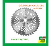 DISCO DECESPUGLIATORE DIAMANTATO IN ACCIAIO PAPILLON 40 DENTI TUNGSTENO Ø 255
