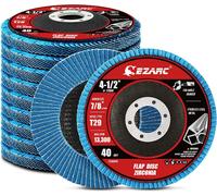 Disco Lamellare 10 Pezzi, Dischi Lamellari Ø 115Mm X 22 Mm, Grana 40 Dischi Abra