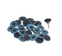 Disco lamellare, 2 pollici / 5 cm Resistente all'abrasione Disco lamellare a grana 40 Taglio più veloce Blu 31 pezzi per levigatura per miscelazione per molatura
