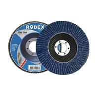 DISCO LAMELLARE ABRASIVO ALLO ZIRCONIO DIAM.115 FORO 22 RODEX