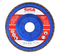 Disco Lamellare al Corindone Ø Mm 115 Foro 22 Grana 100 25 Pezzi Sisa Mole