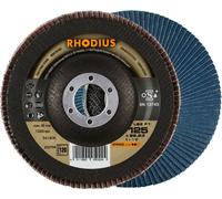 Rhodius 205587 - Disco lamellare LSZ F1, diametro 125 mm, diametro interno 22,2 mm, grana 120, 1 pezzo
