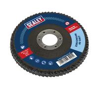 Disco Lamellare Zirconium Ø115mm Ø22mm Foro 40Grit - Sealey FD11540 Nuovo