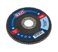 Disco Lamellare Zirconium Ø115mm Ø22mm Foro 80Grit - Sealey FD11580 Nuovo