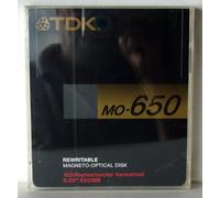 DISCO MAGNETO OTTICO, CARTUCCIA 650 MB, 1024 B/S, 5,25", TDK, RISCRIVIBILE