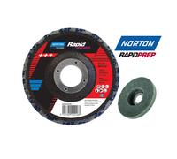 DISCO DISCHI RAPID BLEND FINITURA SATINATURA LUCIDATURA ACCIAIO INOX NORTON