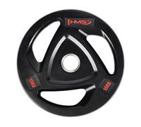 Disco olimpico gommato HMS TOX nero 15 kg