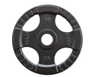 Disco olimpico in ferro 4 impugnature Body-Solid nero - 10kg