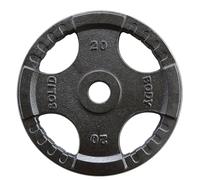 Disco olimpico in ferro 4 impugnature Body-Solid nero - 20kg