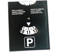 Disco ORARIO Maxi Modello Lusso Tipo Carbonio - Parcheggio Ora Di Arrivo Valido