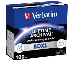Disco Ottico Verbatim BD-XL M-Disc 100 GB 5 Unità