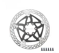 Disco per bicicletta in fibra di carbonio per ROTOR con costruzione a doppio materiale, anello esterno in carbonio e interfaccia mozzo in acciaio inossidabile (140 mm/)