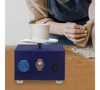 Disco per ceramica elettrico, 24 W, mini giradischi per ceramiche, macchina elettrica con regolatore di velocità (0 - 2000 velocità), disco in ceramica per principianti appassionati (blu)