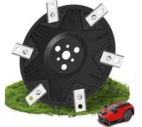 Disco per coltelli + 6 lame di ricambio compatibili con Worx Landroid M700 M500 WR167E WR141E Vision-M600, tagliaerba robot, lama rinforzata in fibra di vetro per 6 lame