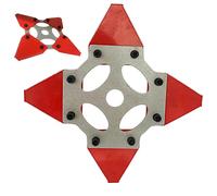 Disco per Decespugliatore Universale con 4 Lame Seghettate Diametro Taglio Ø250m
