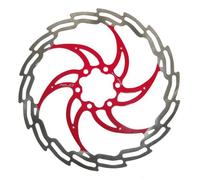 XLC, Disco per freni BR-X02 Unisex-Adult, Argento/rosso, ∅ 180 mm
