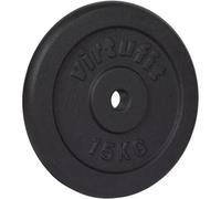 VirtuFit Disco per bilanciere in ghisa, peso manubrio, 30 mm, 20 kg, colore nero