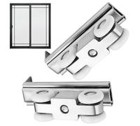 Disco per porta scorrevole - Muto resistente all'abrasione per grandi divisori, 2 x camion - Set di hardware per porta del fienile | Ruota scorrevole per porta