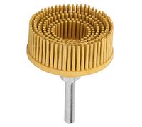 Disco per spazzole in setola 2 pollici, Disco abrasivo in gomma per lucidatura, Accessorio per rimozione ruggine su metallo, Ideale per utensili rotanti (Giallo)
