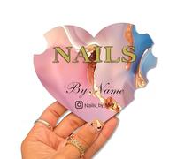 Disco Personalizzato 3D Nailfie, Testo Personalizzata, Supporto Fotografico Per Unghie, Disco Acrilico Nailfie Per Espositore Da Salone E Social Media(Color 10)