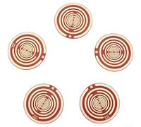 Disco polarizzato per alleviare il dolore con design a cinque elementi basato sulla tradizionale teoria del fuoco dell'acqua, metallo, terra, legno (rosso)