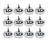 Disco Pumpkin, Silver Pumpkins, Mirror Finish Foam Lightweight Reflective Style Eye Catching, Centerpiece Harvest Decoration for Birthday, Event, Home, Halloween, Holiday 2.36x2.36 Inches