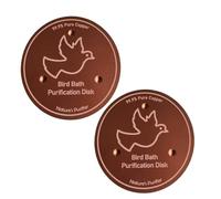 Disco Purificante per Bagno Uccelli 2 Pezzi - Discos Pulizia Rame,Disco Purificante per Fontane Giardino Esterno Ciotole Tutte Stagioni