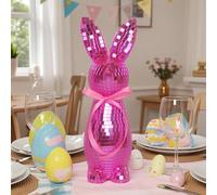 Disco Rabbit - Reflective Easter Figurine, Rabbit Decor Figurines for Embellishing, Bunny Mantel Set, Spring Decoration Gear with Premium Quality, Holiday Ornament Figures for Shining and Posing