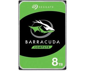 Disco rigido desktop Seagate BarraCuda da 8 TB, 3,5" SATA III, 6 GB, 5400 RPM, cache da 256 MB