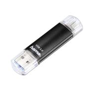 Disco rigido - HAMA - Laeta Twin - 64 Go - USB 3.0/Micro-USB - Nero