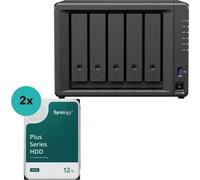 Disco Rigido Interno NAS Synology 24TB SATA 3,5 DS1525+ con 2x12TB