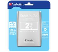 Verbatim Disco rigido portatile Store 'n' Go USB 3.0 da 2 TB Argento
