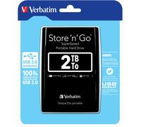 Disco rigido portatile USB Store 'n' Go 3.0 di Verbatim, 2Tb, nero - Nouvo