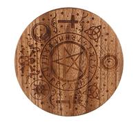 Disco rituale in legno, disco rituale decorativo,Decorazione disco in legno con ruota sole e luna | Roulette in legno, tavola di divinazione per pratica rituale, soggiorno, meditazione