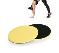 Disco Scorrevole, 2PCS Disco Scorrevole a Doppio Lato Esercizio Core Multifunzione Slider Sport Allenamento Completo del Corpo per Fitness Palestra, Casa, Yoga, Pilates (Giallo)
