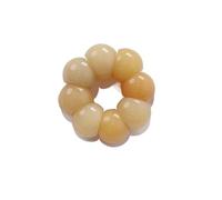 Disco silenzioso con corde for dita attorcigliate a mano, colore giallo crema, for riprodurre il manipolo con perline di radice di Bodhi for la meditazione e il relax(Classicstyle,18mm)
