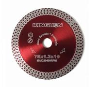 Disco Taglio Diamantato Ø 76mm foro 10 mm per Smerigliatrice Angolare Pneumatica o a Batteria per Tagli diritti su Piastrelle in Gres Porcellanato e Ceramica