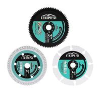 Disco Taglio Diamantato - 3pcs 75 x 10mm X Maglia/Carburo Legno/HSS Dischi Diamantati per Taglio Gres Porcellanato, Legno, Metallo Morbido,Disco da Taglio per Smerigliatrice Angolare,LEKOMESH