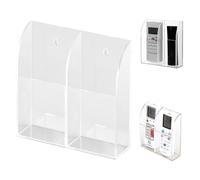 Discoball - Supporto organizer da parete per telecomando dell’aria condizionata e della TV, materiale: acrilico, Acrilico, 2 Compartments