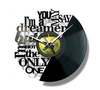 DISCOCLOCK - Orologio in vinile SILENZIOSO e PERSONALIZZABILE - IMAGINE - IDEA REGALO PER FAN DI JOHN LENNON E DEI BEATLES