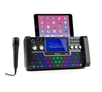 DiscoFever Impianto Karaoke Bluetooth Display TFT 7" LED CD USB Nero